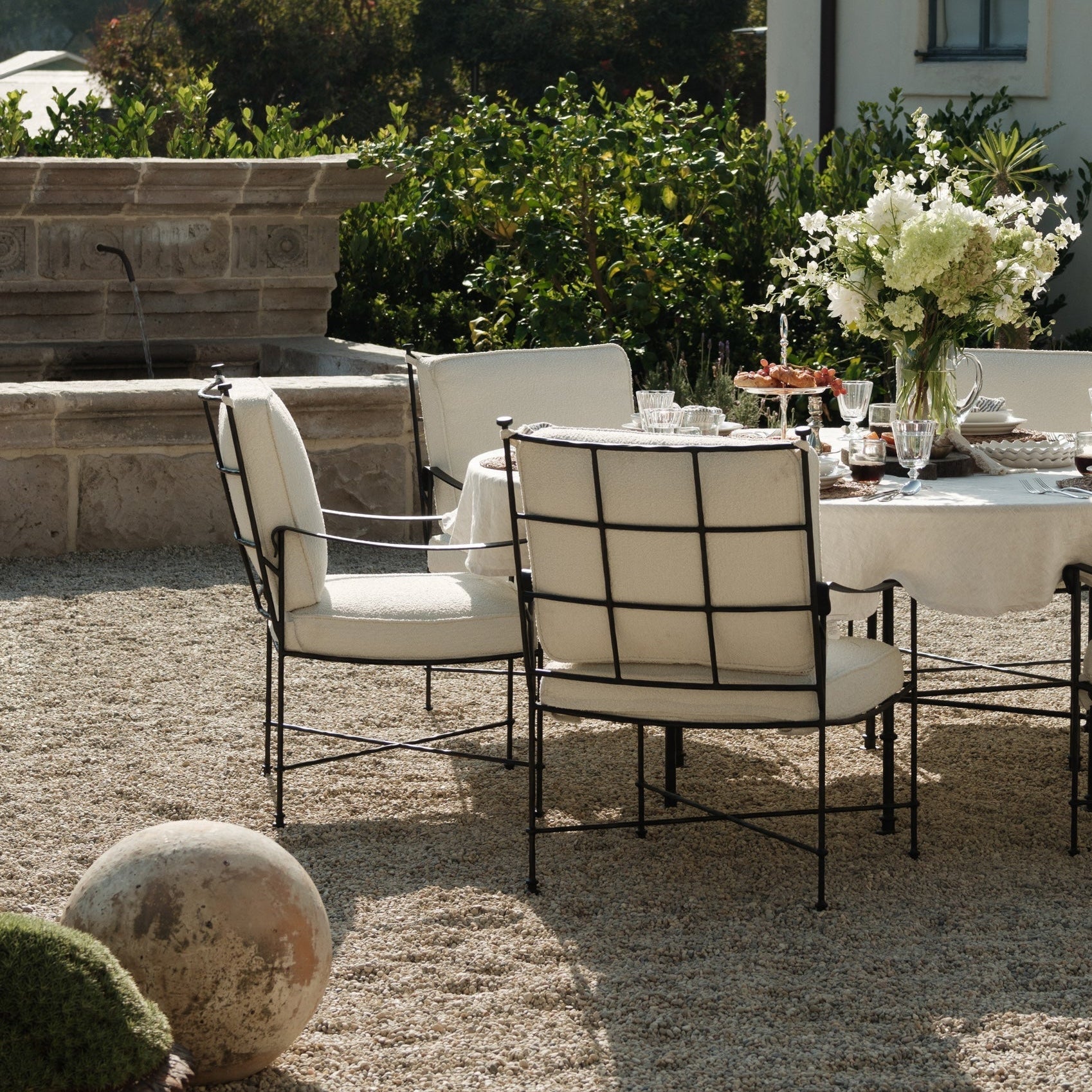 Provence Outdoor Lounge Dining Chair - Boucle