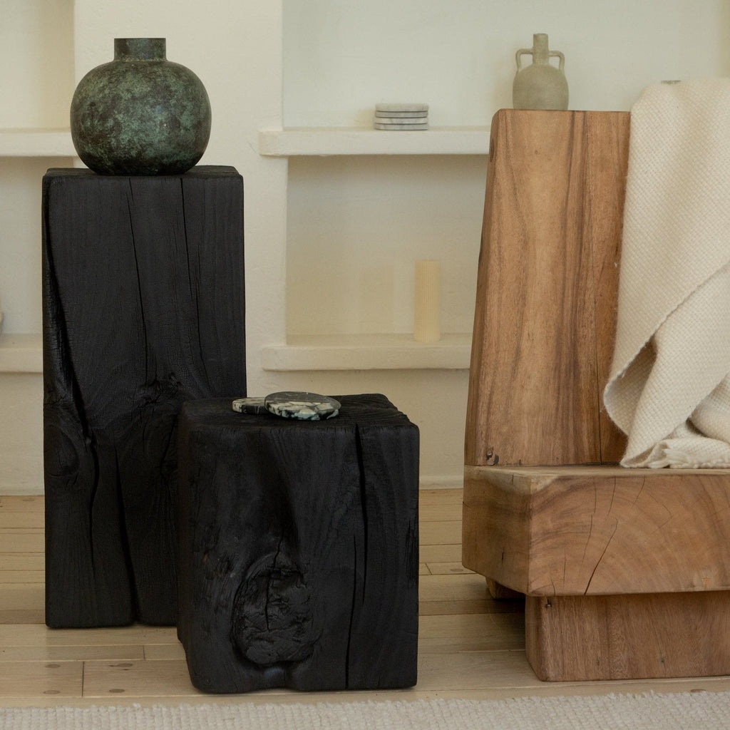 Charcoal Sculpture Pedestal - Short