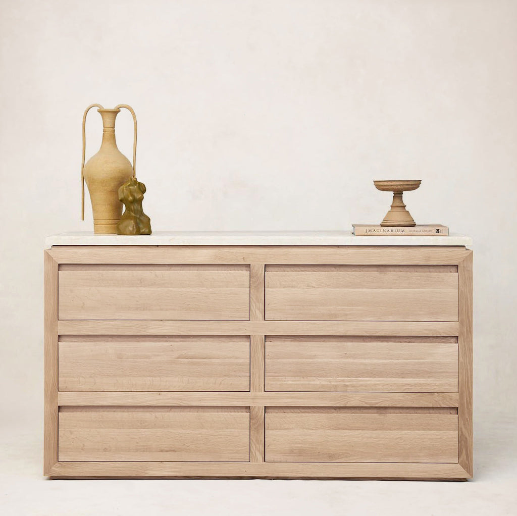 Sofita Marble Dresser - White Oak