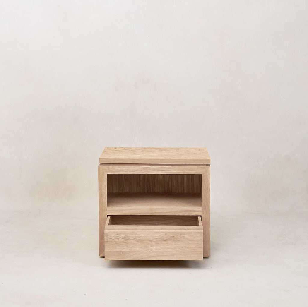 Sofita Wood Nightstand - White Oak