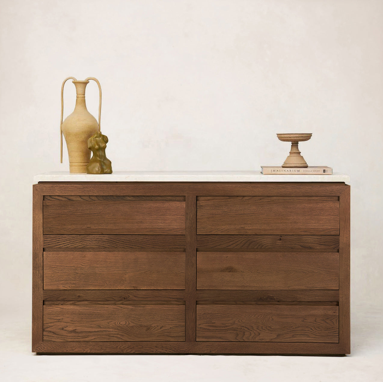 Sofita Marble Dresser - Mocha