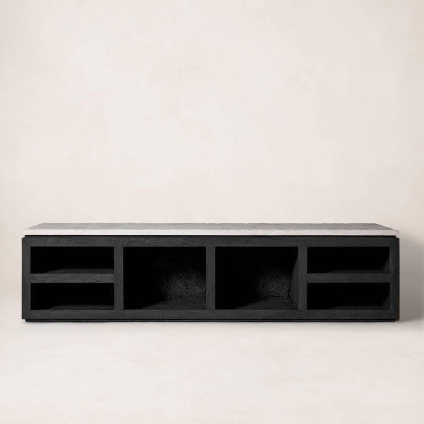 Sofita Marble Media Console - Black