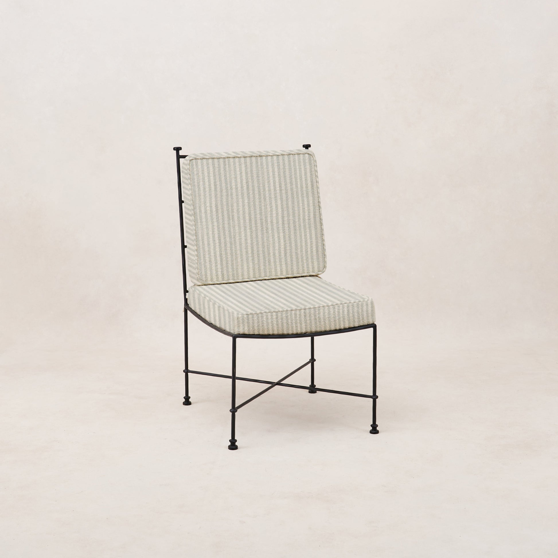 Provence Outdoor Armless Dining Chair - Mist Striped