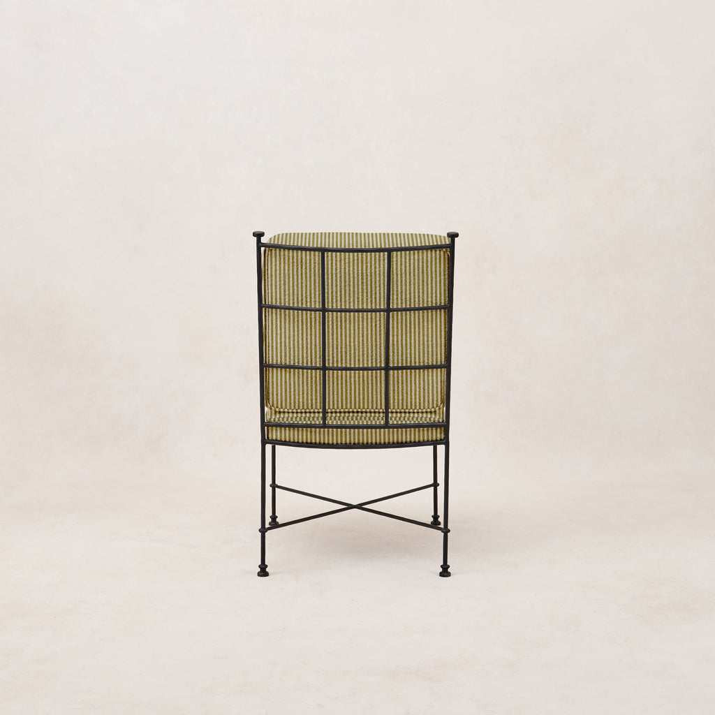 Provence Outdoor Armless Dining Chair - Olive Striped