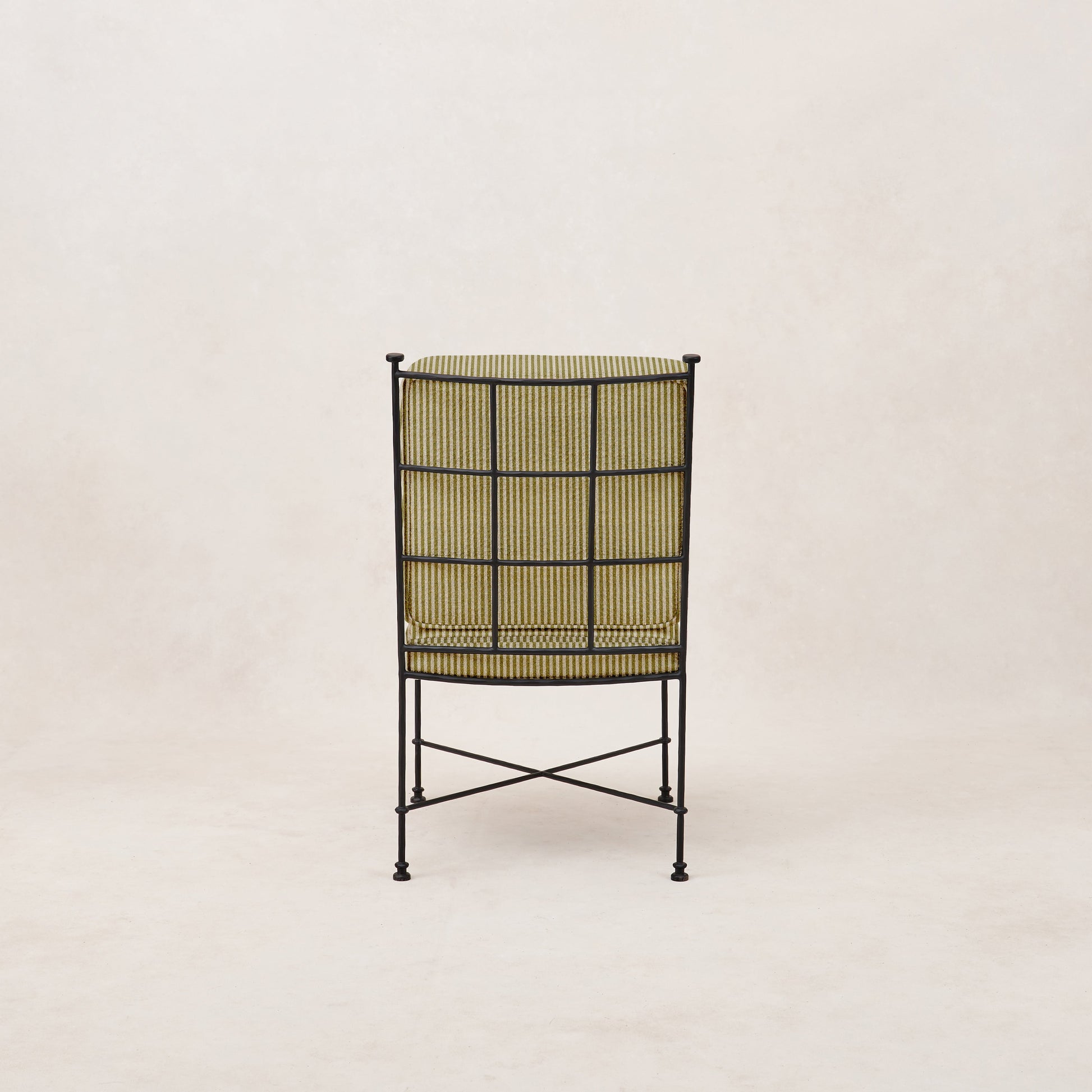 Provence Outdoor Armless Dining Chair - Olive Striped