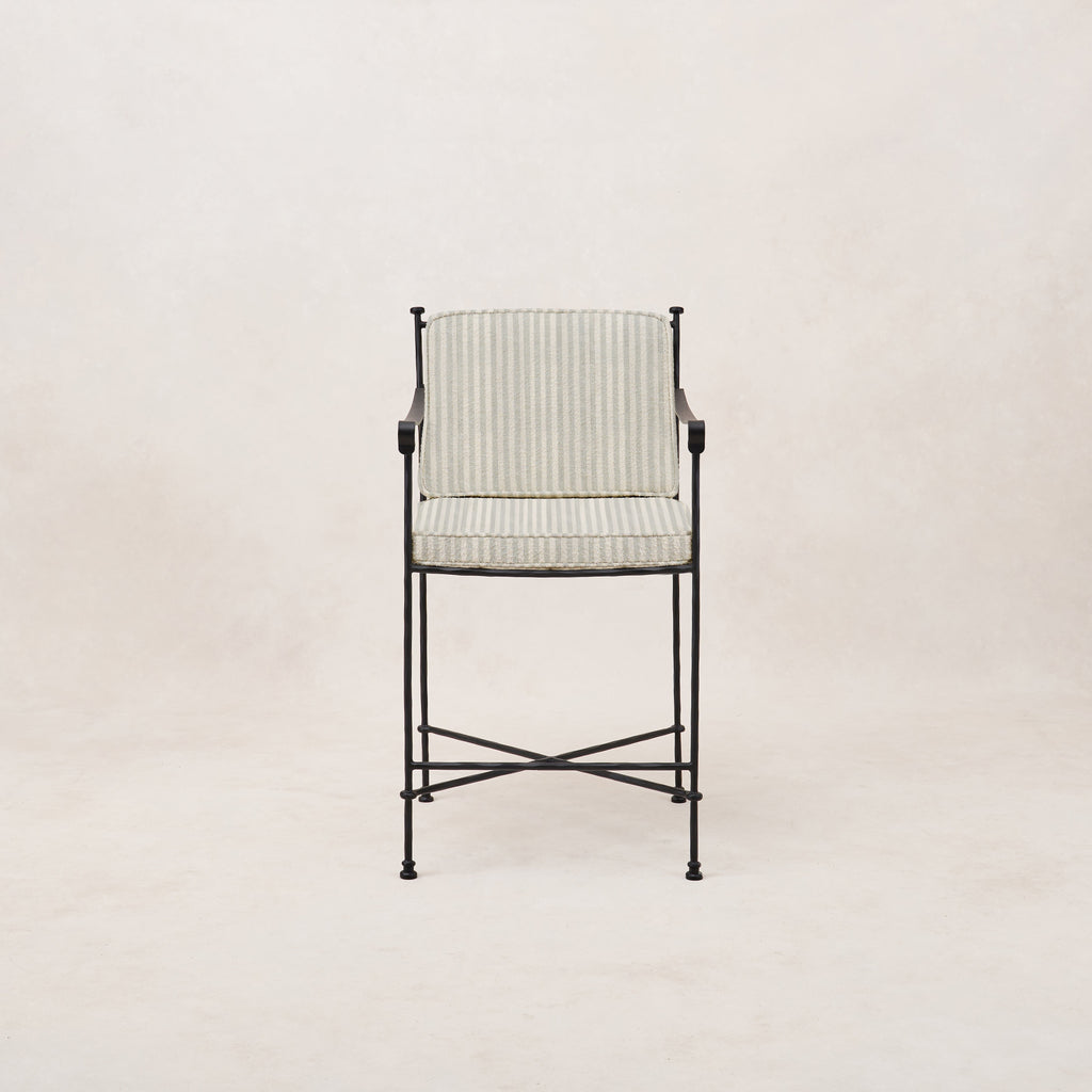 Provence Outdoor Counter Stool - Mist Striped
