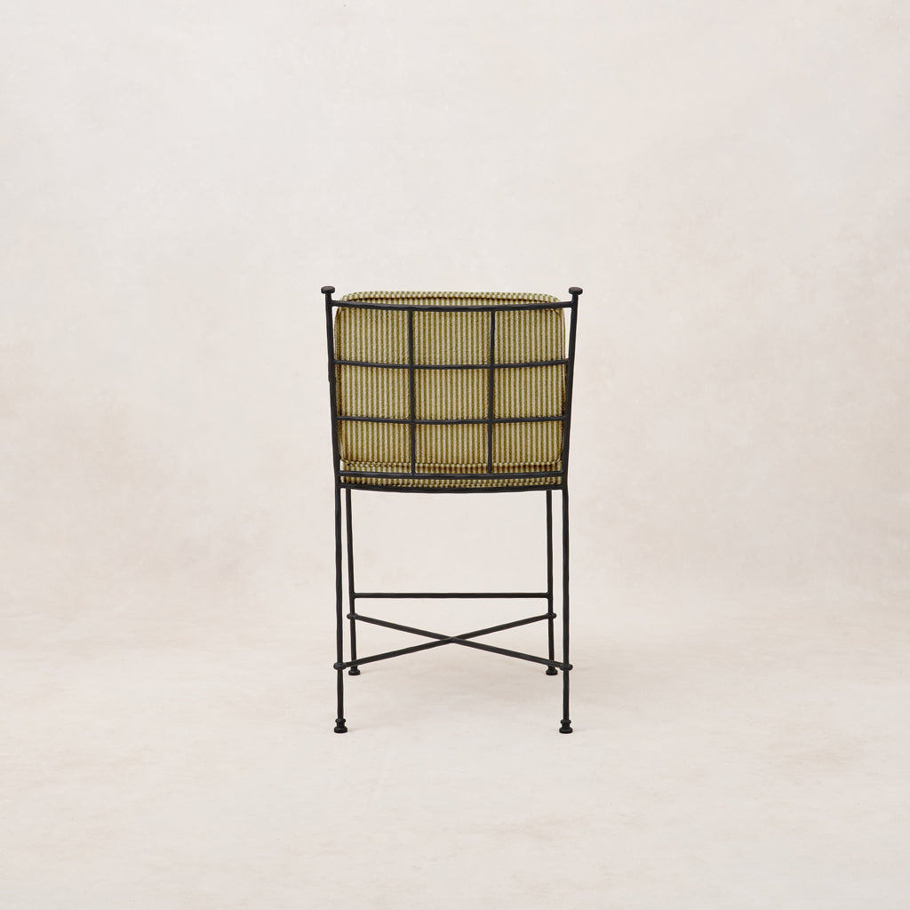 Provence Outdoor Counter Stool - Olive Striped