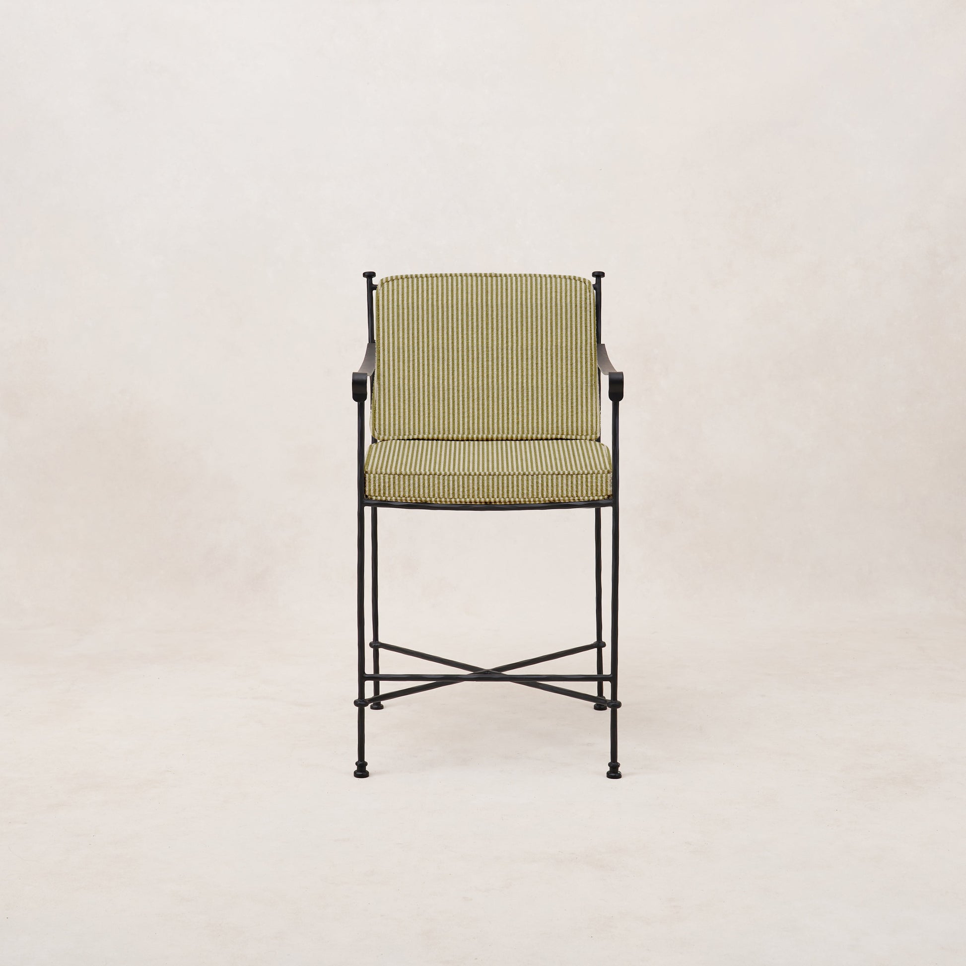 Provence Outdoor Counter Stool - Olive Striped