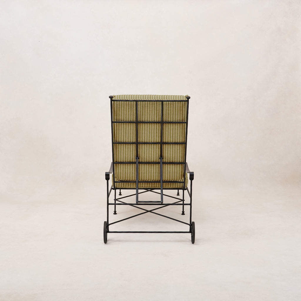 Provence Outdoor Chaise Lounge - Olive Striped