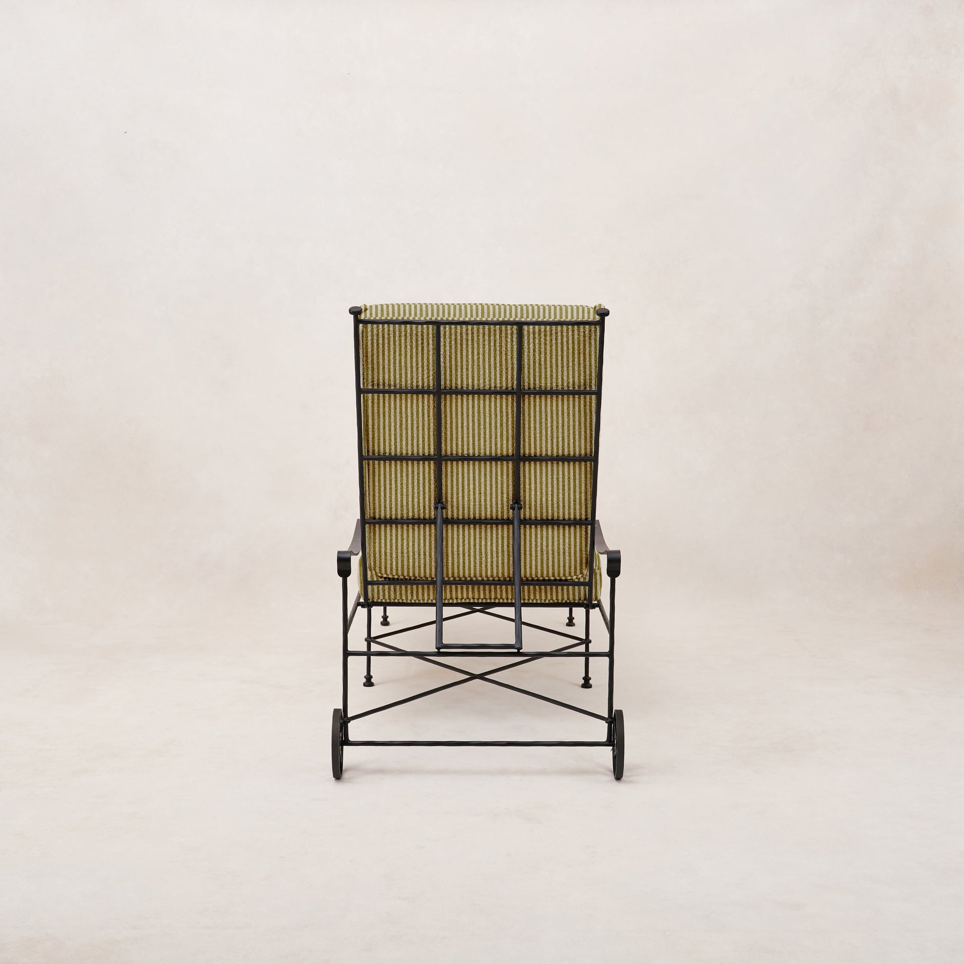 Provence Outdoor Chaise Lounge - Olive Striped