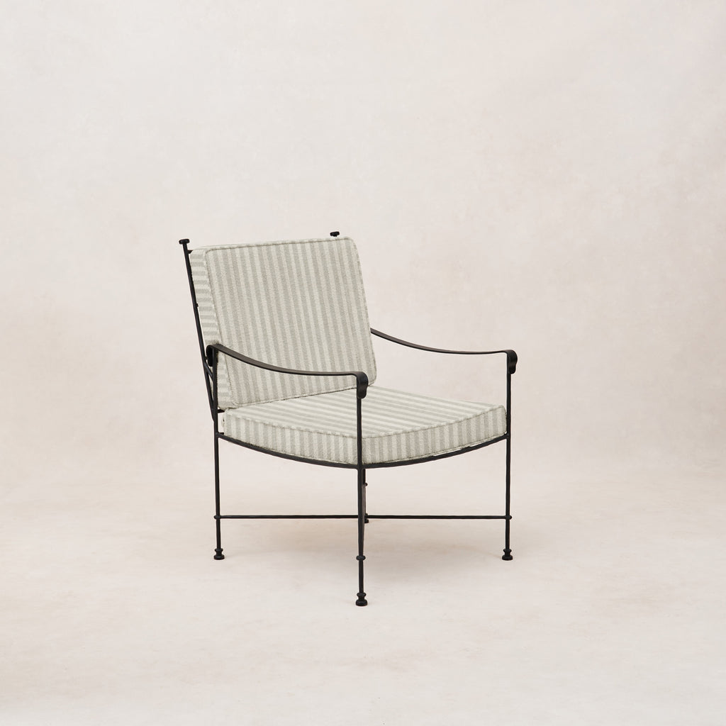 Provence Outdoor Lounge Dining Chair - Mist Striped