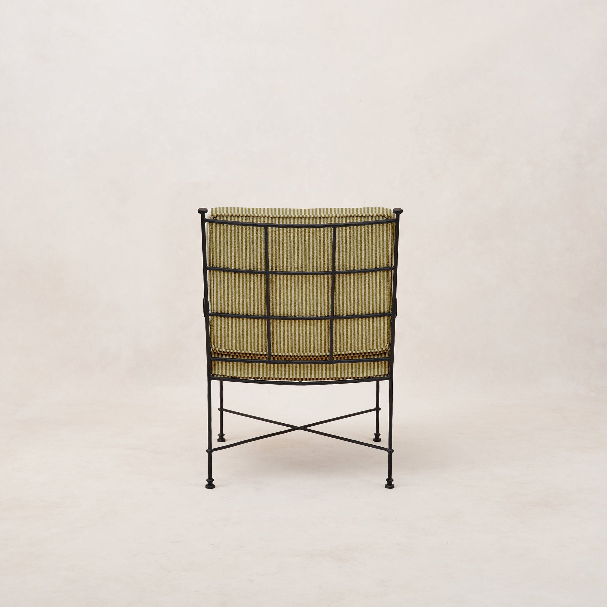 Provence Outdoor Lounge Dining Chair - Olive Striped
