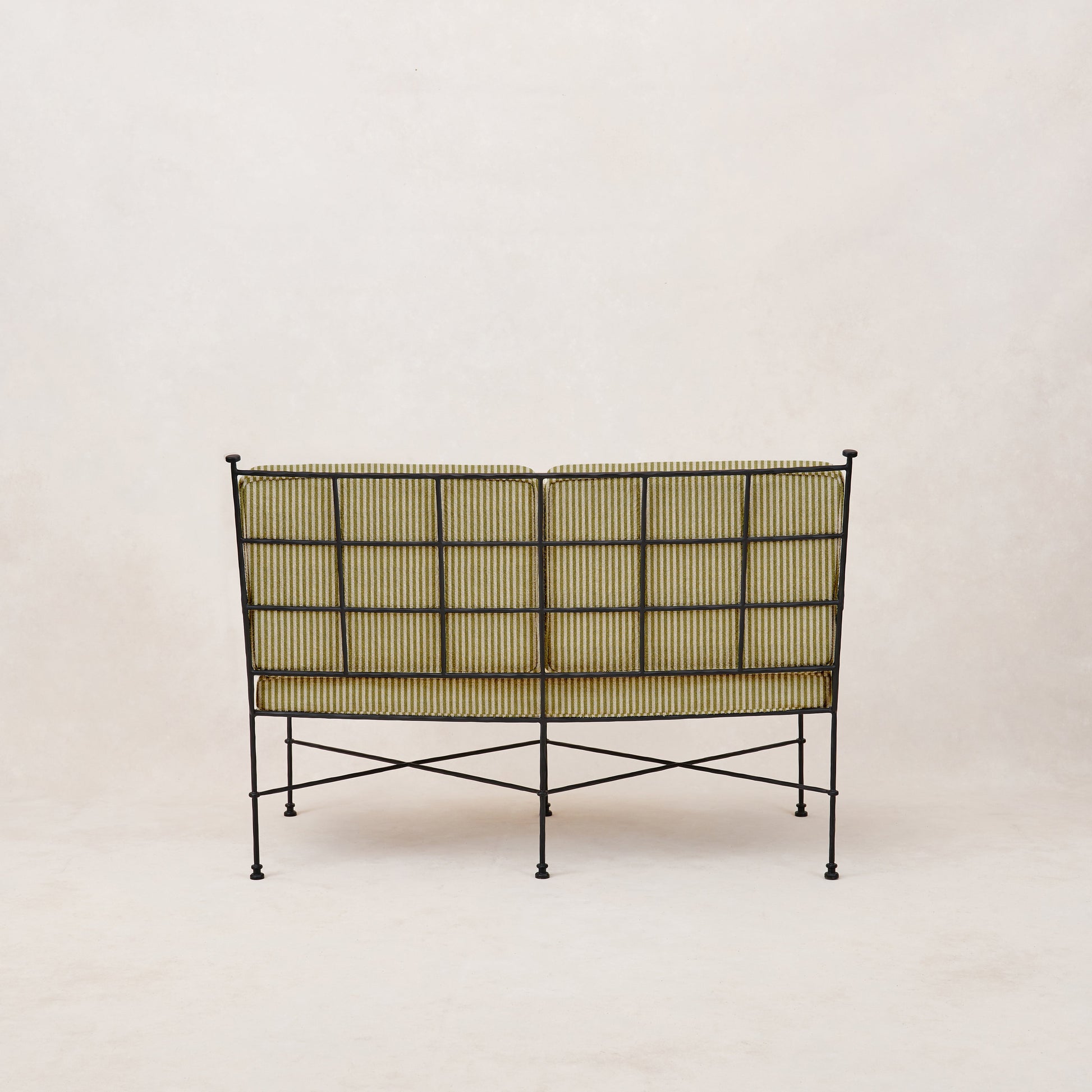 Provence Outdoor Loveseat - Olive Striped