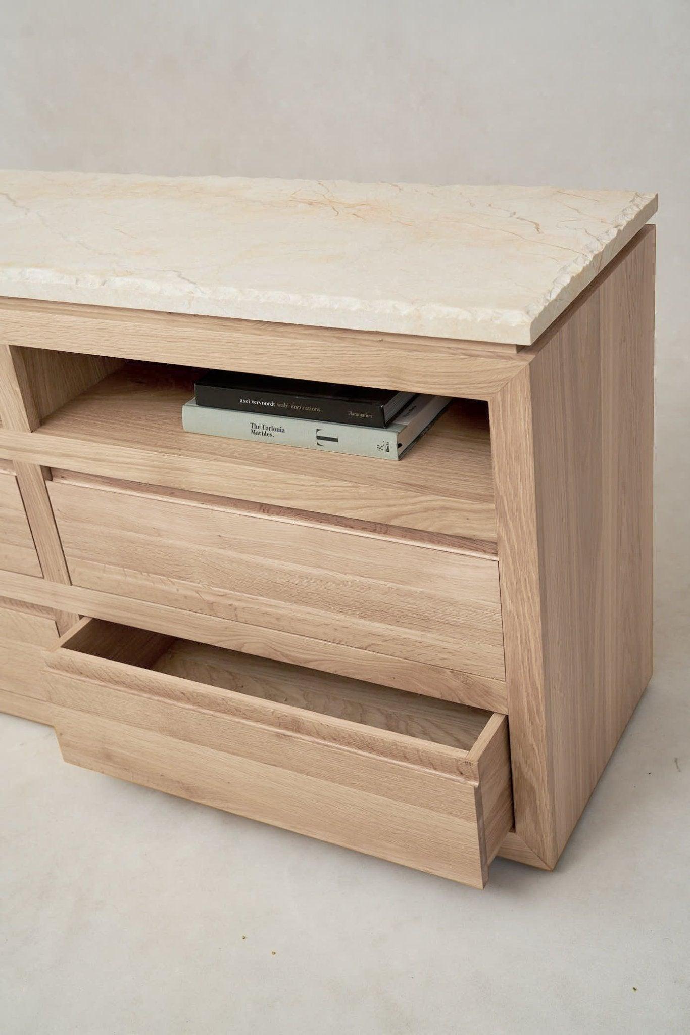 Sofita Marble Dresser - White Oak