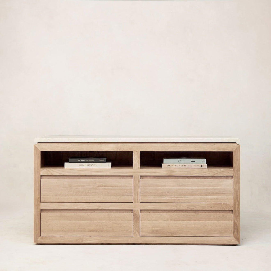 Sofita Marble Dresser - White Oak