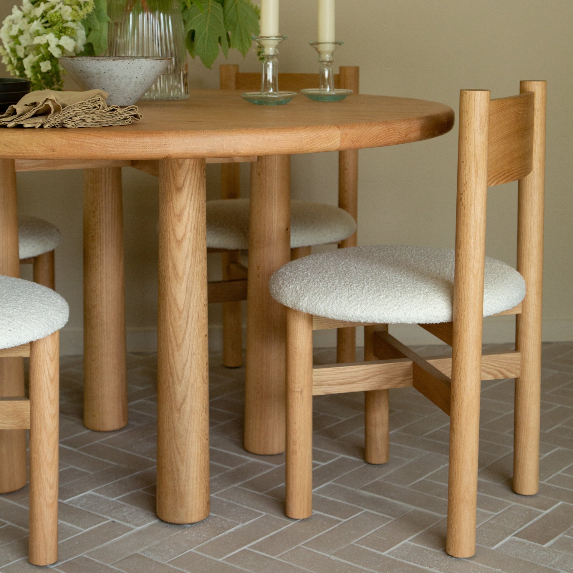 Round Topa Topa Dining Table - Warm Oak