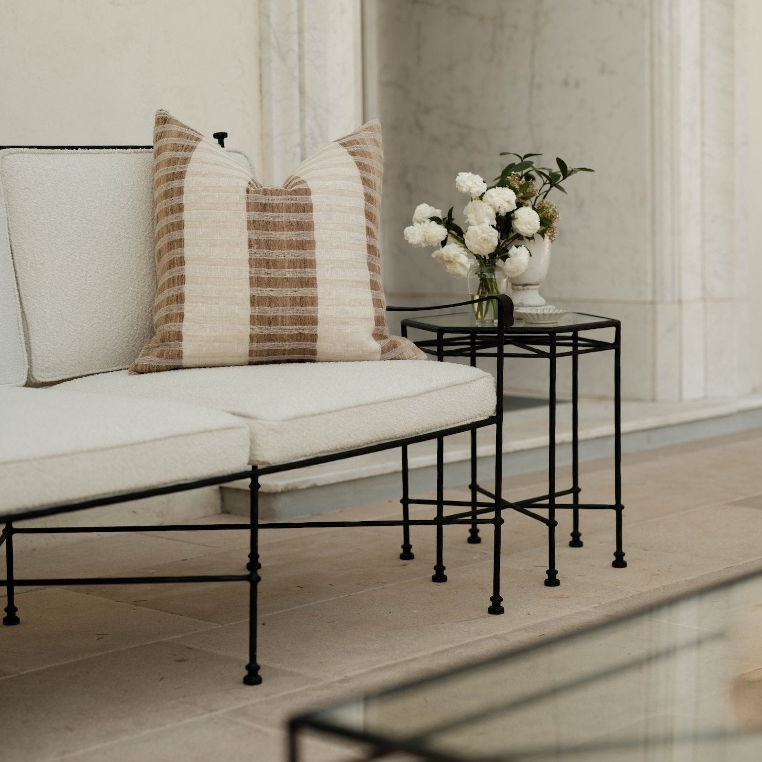 Provence Outdoor Glass Side Table